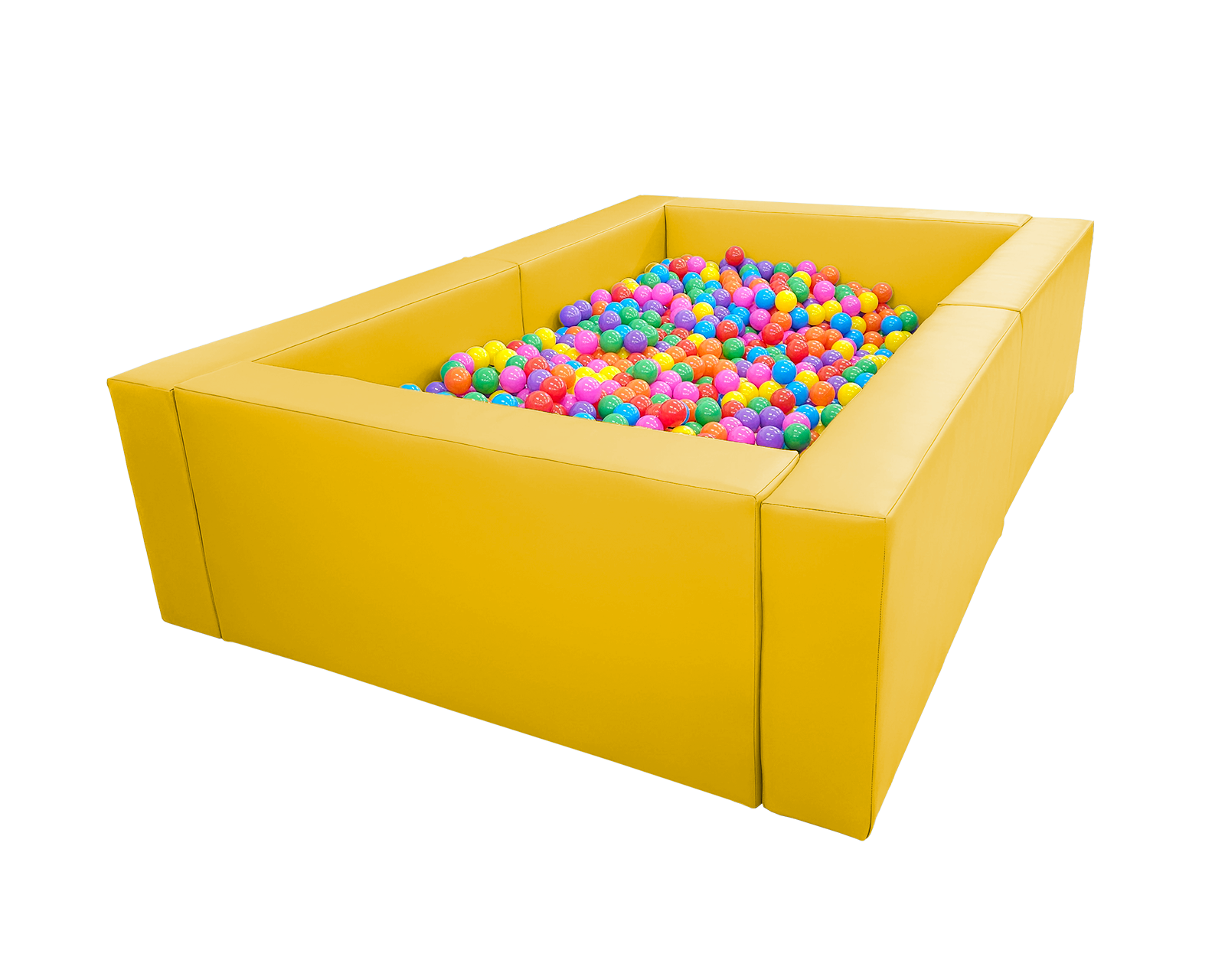 Bällebad auf Rahmen 3 x 3 m, Höhe 45 cm - Öko-Leder