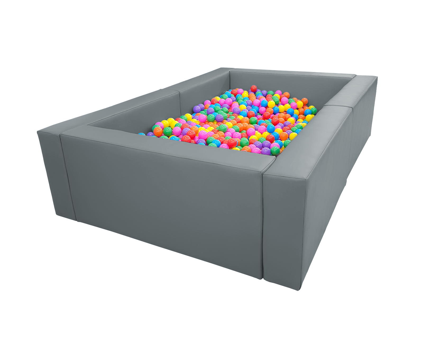 Bällebad auf Rahmen 3 x 3 m, Höhe 45 cm - Öko-Leder